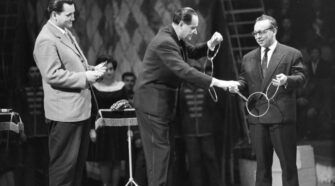 1964. Magyarország,Budapest XIV.,Városliget Fővárosi Nagycirkusz, középen Rodolfo (Gács Rezső).