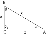 Sinus és cosinus a derékszögű háromszögben