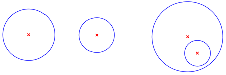 Két kör a síkban különböző helyzetben lehet egymáshoz képest.