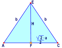Keresztmetszet: egyenlő szárú háromszög 