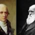 Darwin és Lamarck portréja.