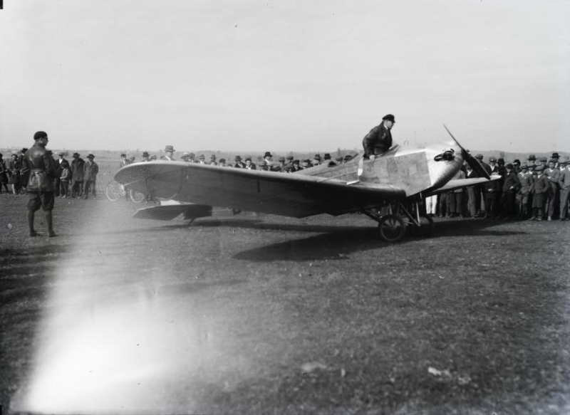 1929. Magyarország, Érd Rangsdorf német mérnök-pilóta Klemm KL2 sportrepülőgépe. Fortepan - Leltári jelzet: 1131