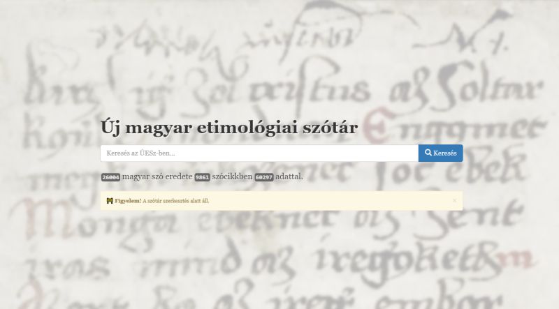 Új magyar etimológiai szótár XML-alapú elektronikus adatbázis