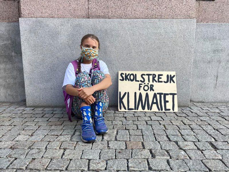 Greta Thunberg az iskolatársait hiába próbálta sztrájkra buzdítani az elején.