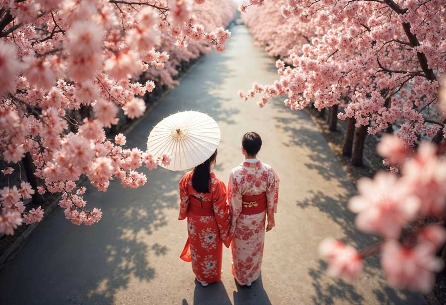 Japánban a szakura az egyik legmeghatározóbb kulturális esemény, amely a tavasz alapvető szimbóluma és annak kezdetét is jelenti.
